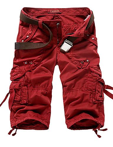 Men's Cargo Shorts Pants - Solid Colored