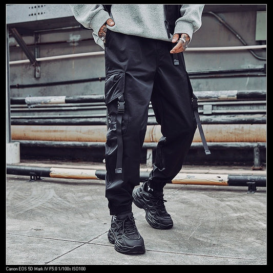 Guochao brand overalls men spring and autumn American style trousers assault pants paratrooper pants functional wind leggings