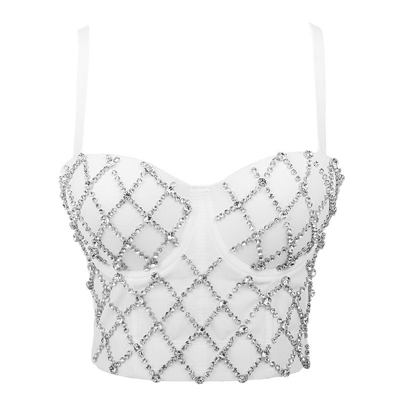 Suspender vest for women wearing sexy tops spicy girl off the shoulder