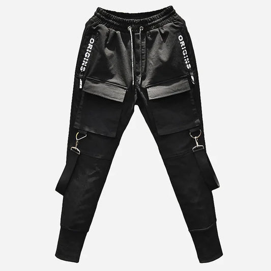 Men Multi-pocket Elastic Waist Street Punk Dancing Pant